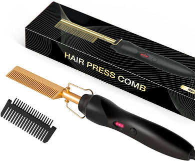 2-in-1 Hot Comb Straightener & Curler - Foxy Beauty