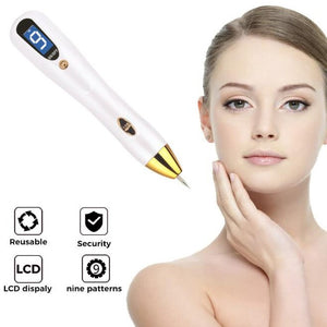 Skin Care Laser Mole, Tattoo Freckle, Wart Corns Dark Spot Removal Pen LCD - Silver_0