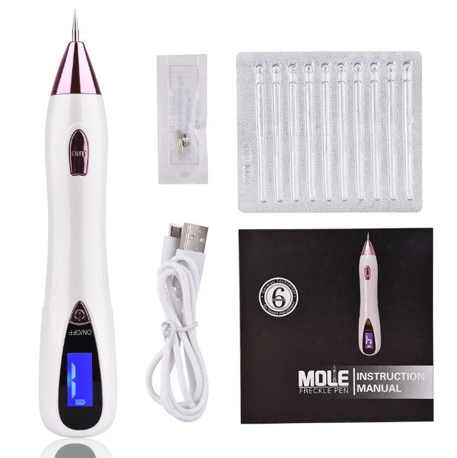 Skin Care Laser Mole, Tattoo Freckle, Wart Corns Dark Spot Removal Pen LCD - Pink_5