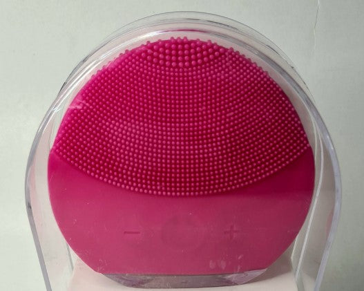 Facial Cleansing Brush Sonic Vibration Facial Brush Massaging - Red_0