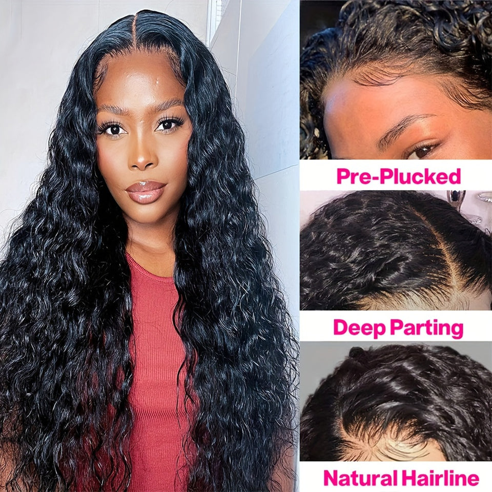 Human Hair Wig - Long Water Wave