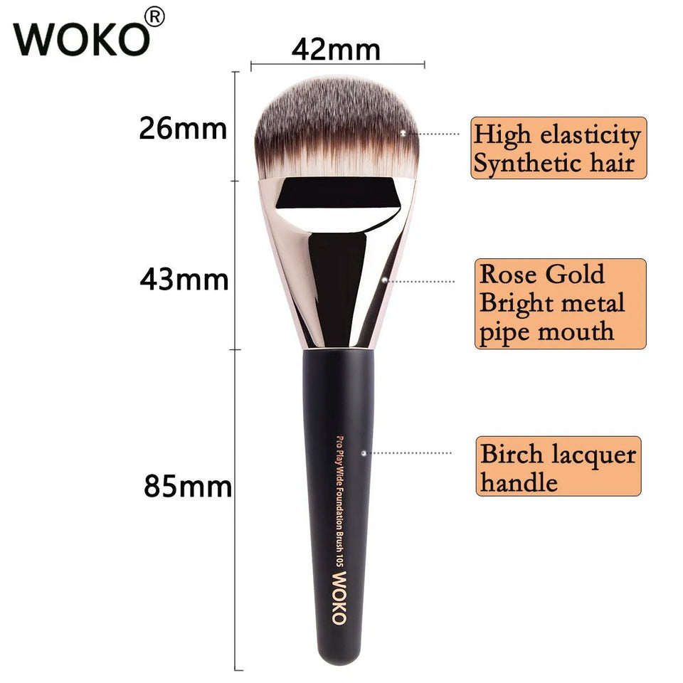 Angled Flat Top Makeup Foundation Brush