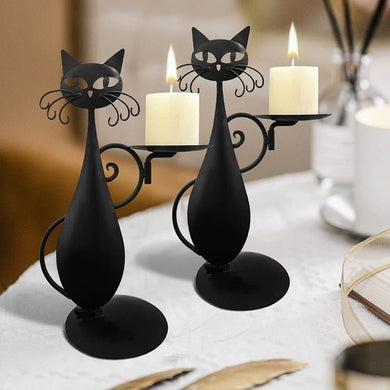 Black Cat Candle Holder - Foxy Beauty