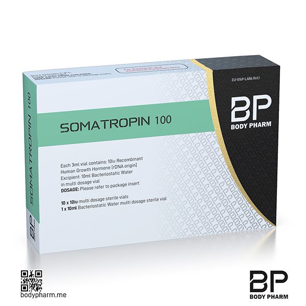 Body Pharm Somatropin 100iu HGH Kit including Bacteriostatic Water