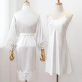 Bridal Lace Kimono Bathrobe & Nightwear