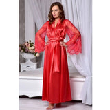 Elegant Lace Women's Pajama Robe Set