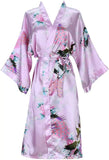 Floral Silk Bridal Kimono Bathrobe Short