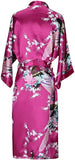 Floral Silk Bridal Kimono Bathrobe Short