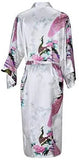 Floral Silk Bridal Kimono Bathrobe Short