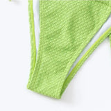 Green Triangle Bikini Top and bottoms & Skirt Set