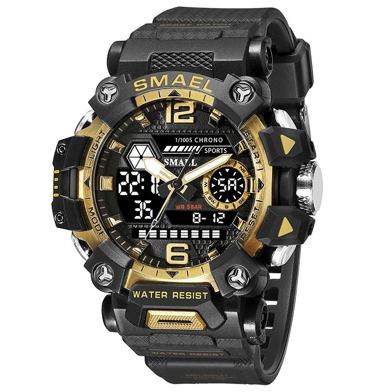 Men's 50m Waterproof Dual Display Sports Watch