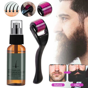 Men's Beard Growth Roller & Oil Kit - Foxy Beauty