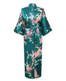 Peacock Floral Kimono Bathrobe Gown