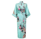 Peacock Floral Kimono Bathrobe Gown