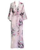 Peacock Floral Kimono Bathrobe Gown