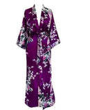 Peacock Floral Kimono Bathrobe Gown